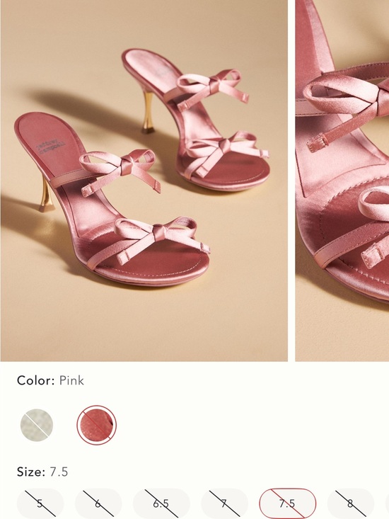 Jeffrey Campbell Shoes - Jeffrey Campbell Pink Satin Bow Slide Heels with Gold Stiletto